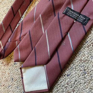 VTG Christian Dior Men's Multi Striped Silk Blend Luxurious Neck Tie Made In USA